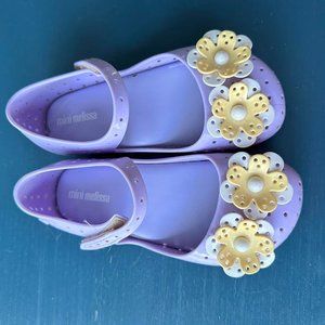 Mini Melissa Purple Floral Shoes
